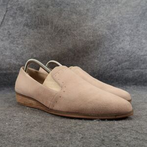 Dr Scholls Shoes Womens 9.5 Loafers Wedge Slip On Leather Classic Fashion Beige